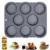 4/6/8 Cavity Bread Loaf Pan Silicone Baking Tray Reusable Hamburger Bun Mold Sandwich