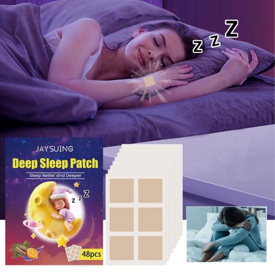 48Pcs Sleep Patches Quick Acting Ingredients Easy To Apply Comfortable Non-Irritation Natural Deep Sleep Patches