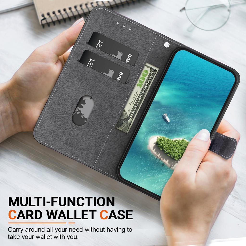 Handmade PU Leather Flip Case for Samsung Galaxy A53 5G (A536B/A536U/A536...)- Anti-Slip Shockproof Cover with Wrist Strap & Heart/Rose Cat Designs