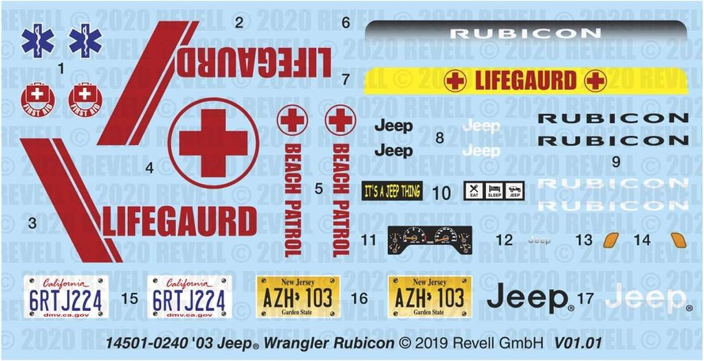 Америка Revell Jeep Wrangler Rubicon Пластиковый Модельный Комплект 14501 1/25