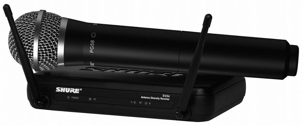 Shure Wireless Handheld Dynamic Microphone SVX4 Receiver Set Singing Singer Vocal Live Event MC Presentation Speech Fitness Karaoke Up To 3 Channels