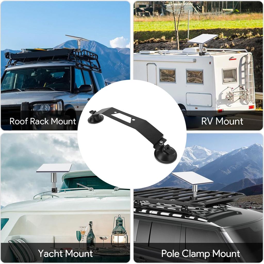 Спутниковое крепление на присоске для стекла автомобиля и люка Алюминий ABS Стабильный комплект для крепления спутниковой тарелки на присоске для лодки, автодома, вождения