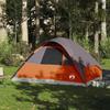 VidaXL Tente Familiale à Dôme 6 Personnes, Tente d'Ombrage avec Sac de Transport, Auvent de Camping, Abri de Jardin, Orange 94553