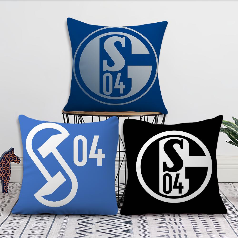 Football Club S-Schalke 04 Pillow Case For Sofa Bedside Table Bedroom Backrest Living Office Cushion Printed Square Multiple