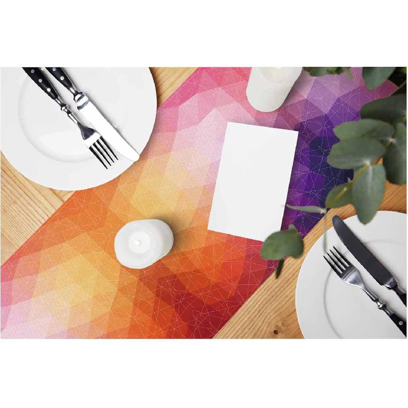 HOSNYE Table Runner Brown Leopard Pattern,Cotton Linen Table Runner Decoration for Kitchen Family Dinner Table Holiday Party Farmhouse Style 13 x 72