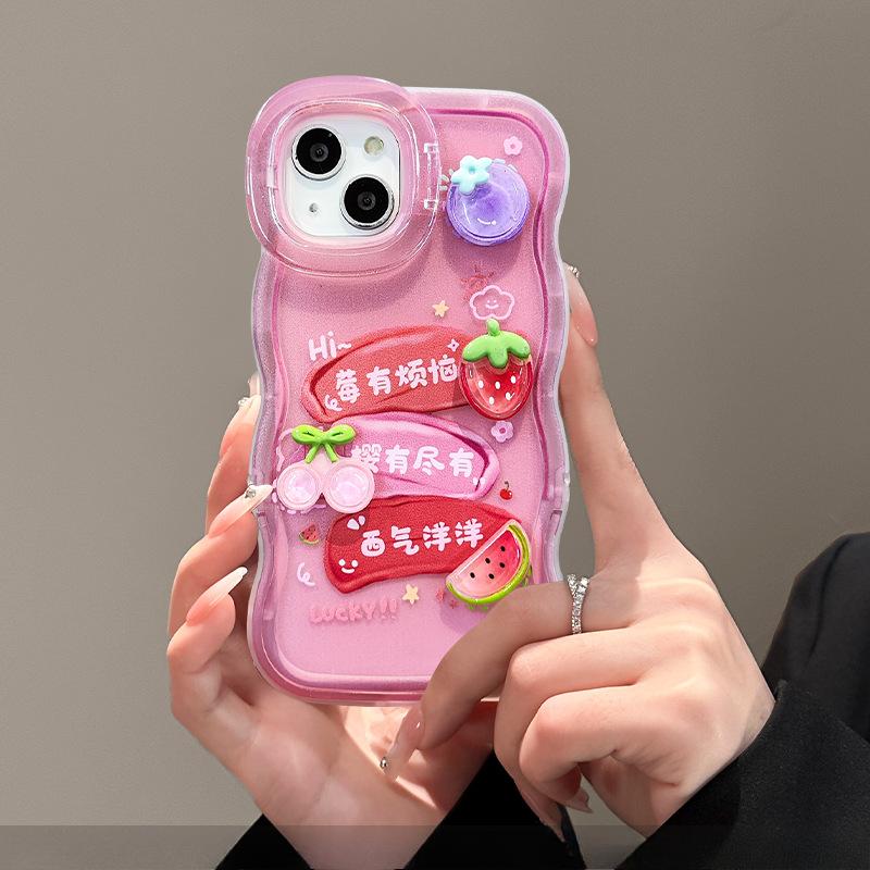 Berry Has Troubles Doll Bracelet Suitable for Apple 16 Mobile Phone Case Pura70pro Double Bracket 15 Cute 13 Sweet X