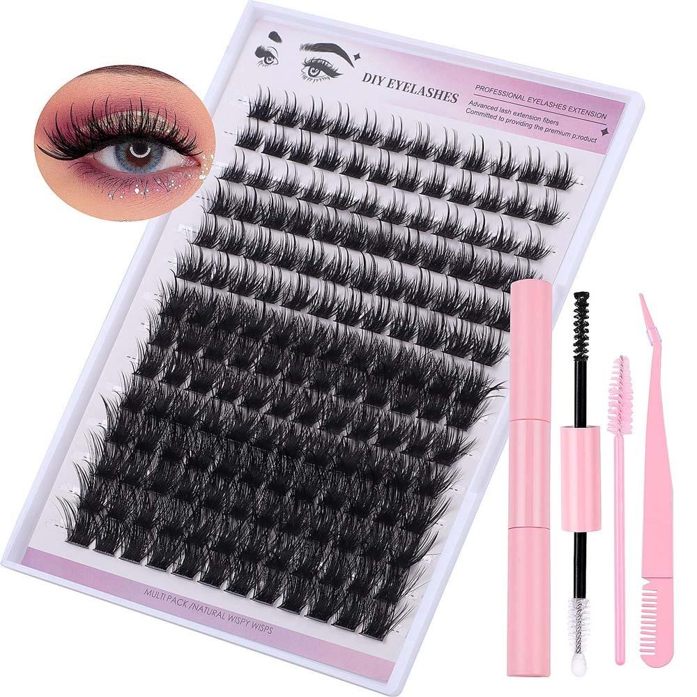 10-16mm Individual Cluster Eyelashes Long Lasting Lashes Extension  Stage Performance