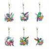6 шт. Набор для алмазной живописи красочными птицами с двусторонними стразами и акриловыми бриллиантами, DIY брелок