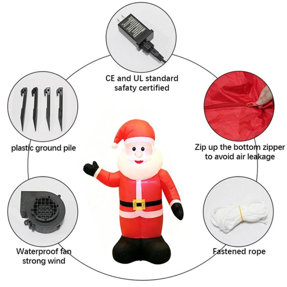 LED Light Christmas Inflatables Decor DIY Lighted Dolls Inflatable Model Toys Rooftop Decor