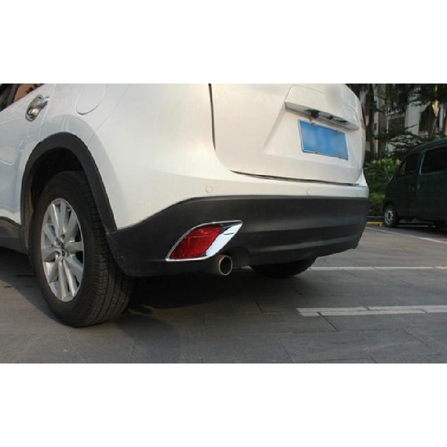 For Mazda CX-5 Chrome Car Rear bumper Fog Light Lamp frame Cover Trim 2013-2016