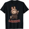 Смешная Labubu Милая Labubu Монстры Коричневая Мем Футболка