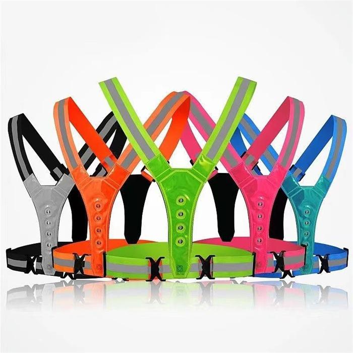 Kids Adults Engineer Worker High Visibility Vest Cycling LED Running Reflective Safety Vest