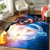 1Pc Captain America Shield Rug, Office Carpet Indoor Outdoor Doormat, Non-Slip, Comfortable, Living, Christmas Halloween, Xmas Gift S1210