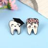 1Pc Tooth Shape Medical Brooch Pin Nurse Lapel Classic Badge Pins Jewelry Gift