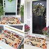 Christmas Dachshund Bath Rug, Ultra-Soft Plush Non-Slip Bath Mat, Polyester Knit Fabric Absorbent Rectangle Bathroom Floor Mat