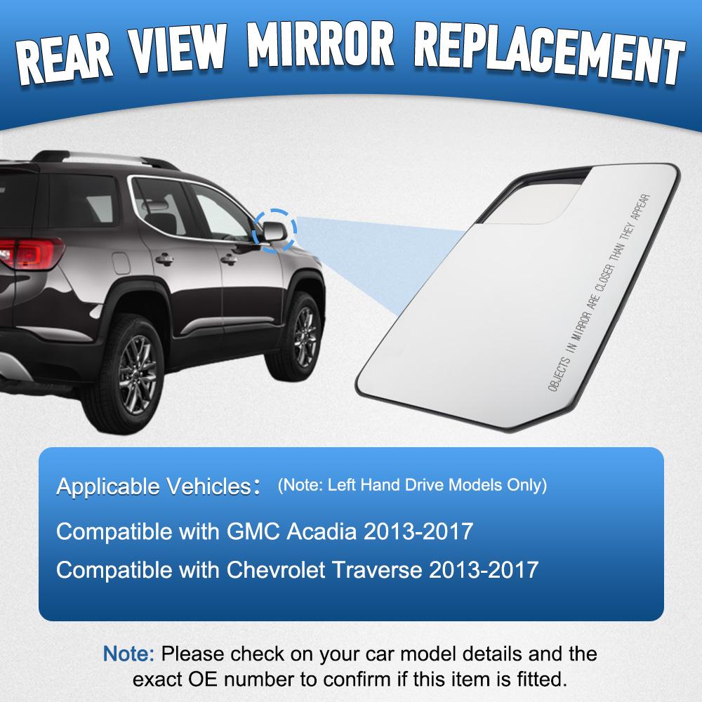 Зеркало боковое с подогревом, дверное, крыло, зеркало заднего вида для GMC Acadia Chevrolet Traverse 2013 2014 2015 2016 2017 Левый руль