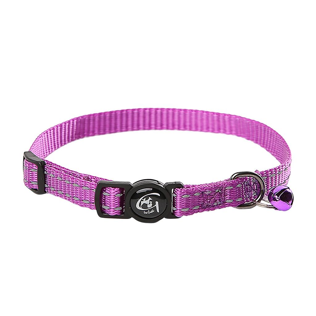 Reflective Collar With Bell Nylon Pet Neck Strap Collar Strip Puppy Neck Leash Rope Cloth