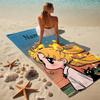 Personalized Name Moonlit Guardian Stylish Digital Printing Beach Towel Quick‑Drying Absorbent Blanket for Beach Pool Gym Travel