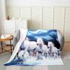 GUOYU Blanket Japanese Style Soft Warm BlanketRainbow Butterfly Throw BlanketCherry Blossoms Fleece BlanketInk Painting Style Fuzzy Blanket
