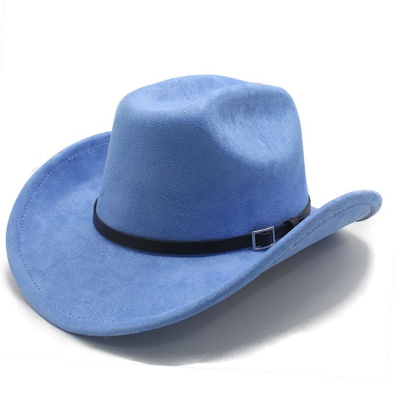 Big Edge One-Word Top Suede Western Cowboy Top Hat Jazz Hat Fashion Hat Retro Hat