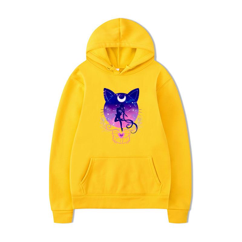 Wish Hoodie Japanese Anime Sailor Moon Water Ice Moon Girls Creative Sweater