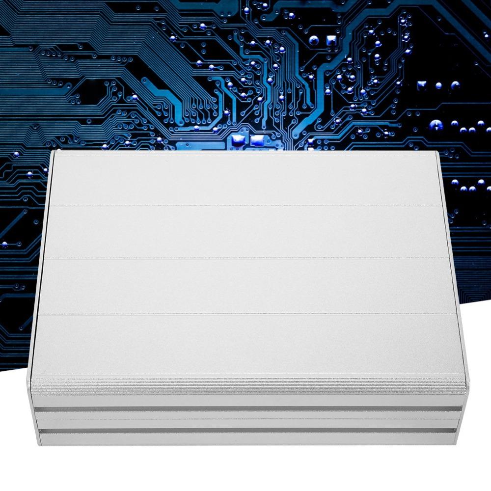 Durable 45x122x160mm Aluminum Box Aluminum Alloy Cooling Design Electrical Box Silver Aluminum Project Box Electronic Project
