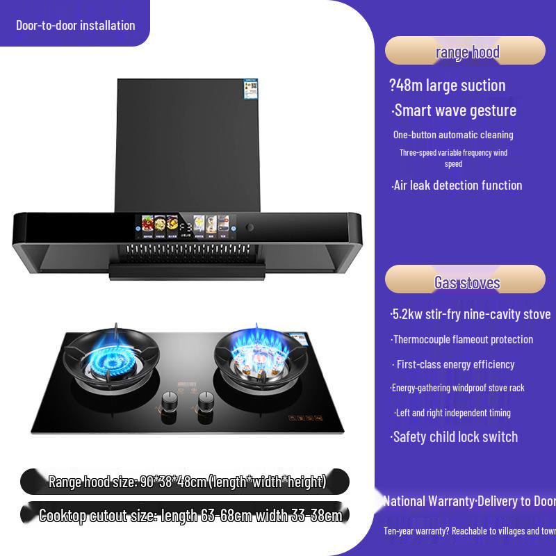 European Style High Suction Kitchen Range Hood: Top Mount T-Type with Automatic Cleaning.