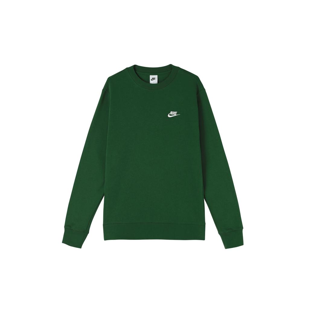 Nike NSW Club Men's Logo Embroidered Pullover Sweatshirt Green (Unisex) Sweatshirts BV2663 341