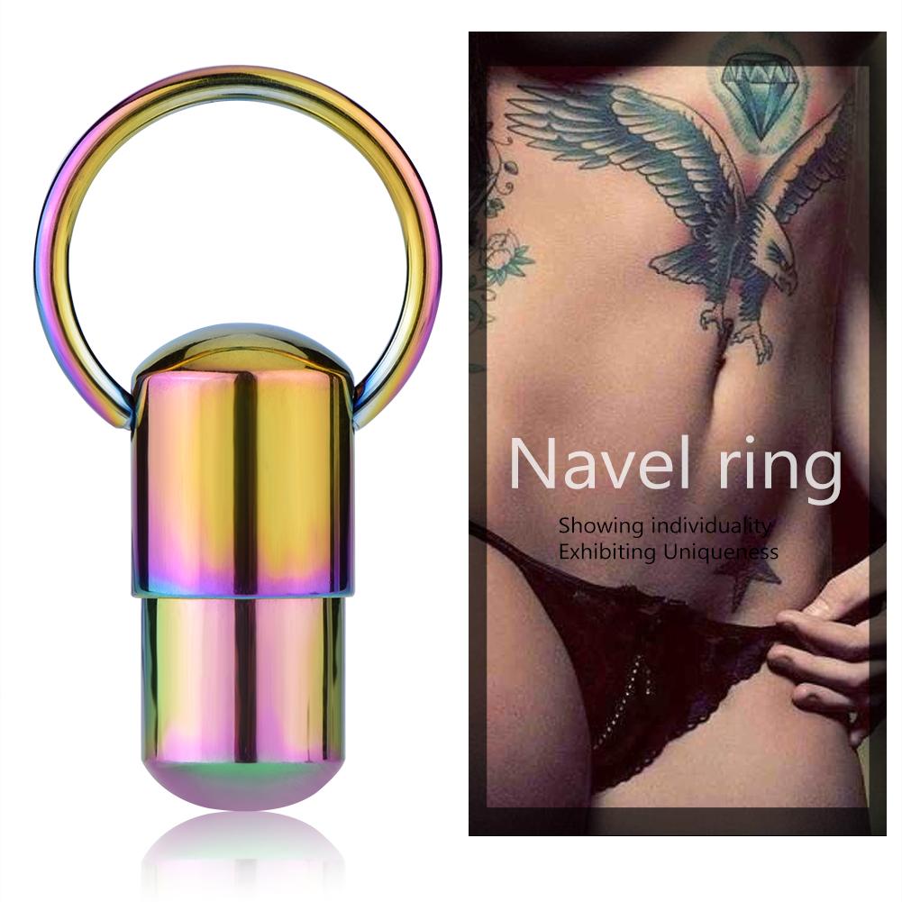 Vibrating Tongue/Belly Ring Stud Barbell Stainless Steel Body Piercing Jewelry (#1)