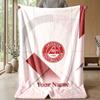 Custom Text Flannel Throw Blanket, Lightweight Cozy Bed Sofa BlanketAberdeen FC