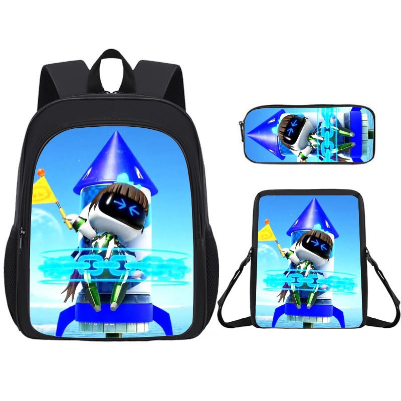 Backpack Student Cartoon Pack With Astro Bot Graphic Printing Design Daily For