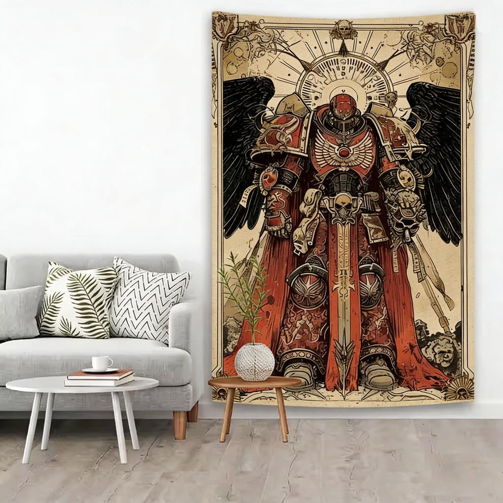 1pc VIKAMA Total War Warhammer Tapestry Suitable For Game Room Bedroom Dorm Aesthetic Wall Hanging Decor Vintage Poster Style