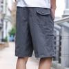 Мужские дышащие хлопковые шорты, однотонные, с завязками на талии и карманами на молнии, повседневная летняя одежда
