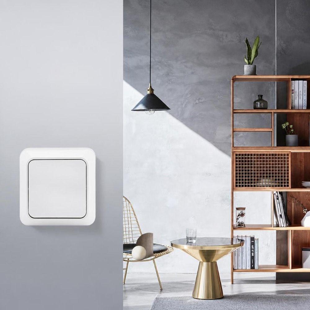 EU Standard EU Socket Wall Surface Mount Rocker Light Switch Durable Power Socket