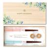 Paulownia Box Set Couple Chopsticks Made Japan Chopstick Rests. Washi Gift Wrapping. Wishes Wedding Weddings Marriage Celebrations. Two Green Leaf.
