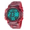 Digital Water Resistant To 50 Day of the LED Waterproof Digital Sports Instruction Manual Included Men's Watch, Meters, Date, Week, Alarm, Display,