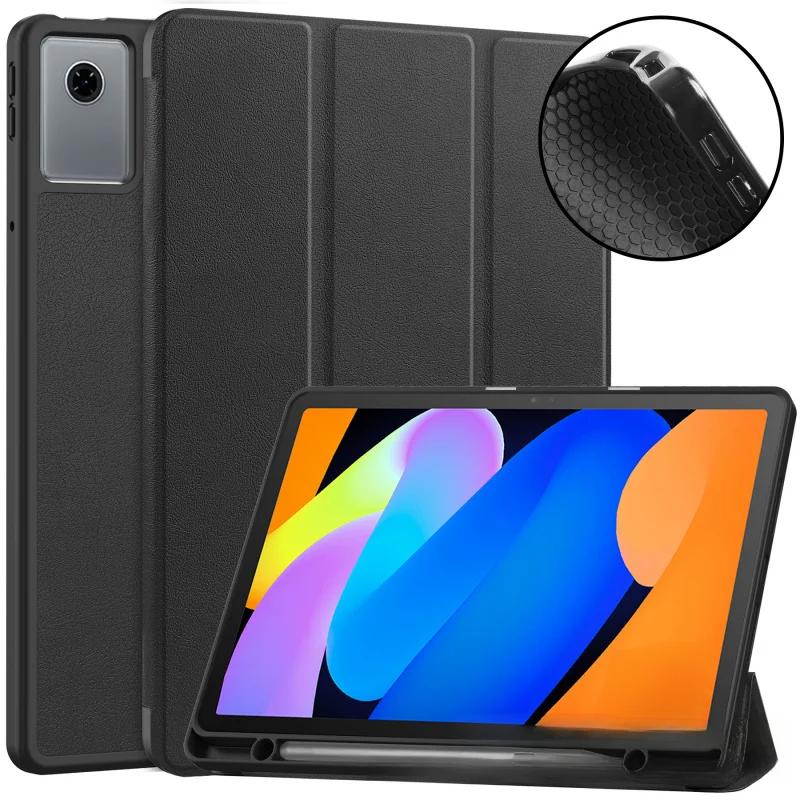 Защитная обложка для планшета Lenovo Idea Tab11 TB336FU, трехскладная, с отсеком для стилуса, из ТПУ, мягкий чехол