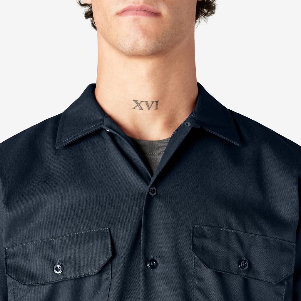 Рабочая рубашка Dickies с коротким рукавом Темно-синяя 1574