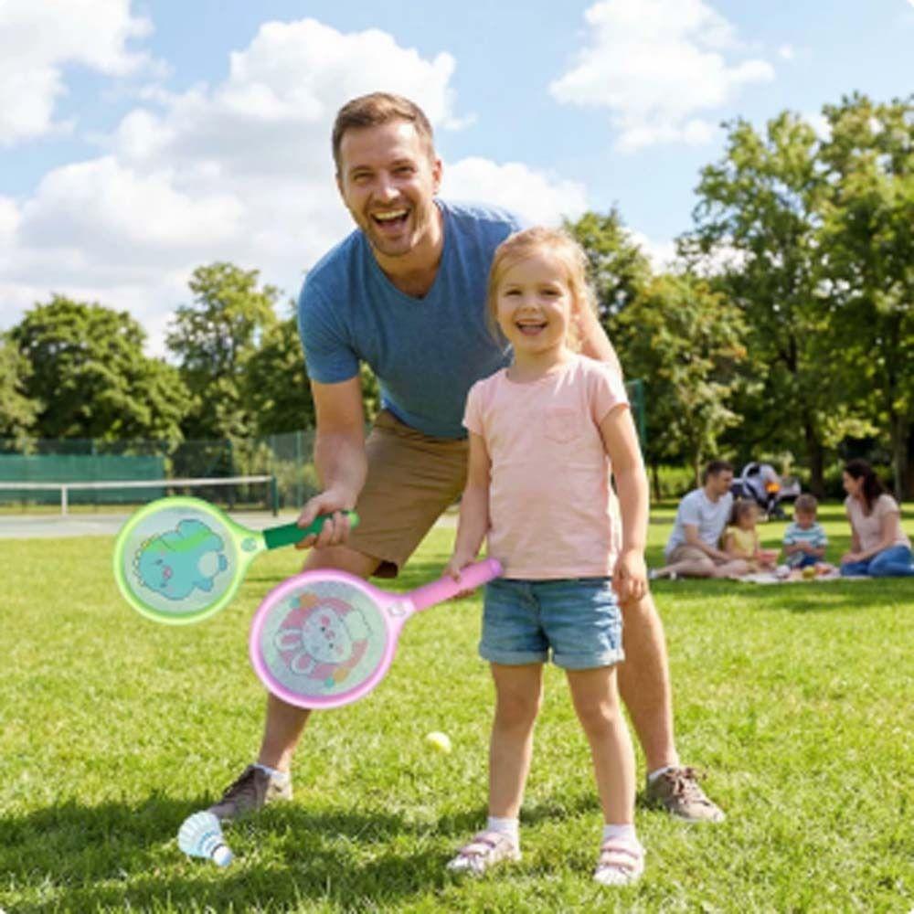 Portable Badminton Tennis Set Anti-slip Badminton Children’s Toys Plastic Rackets with Ball  Kids