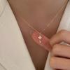 925 Sterling Silver 18K Gold Plated Key Necklace, Dainty CZ Key Pendant Choker, Minimalist Hypoallergenic Jewelry for Women