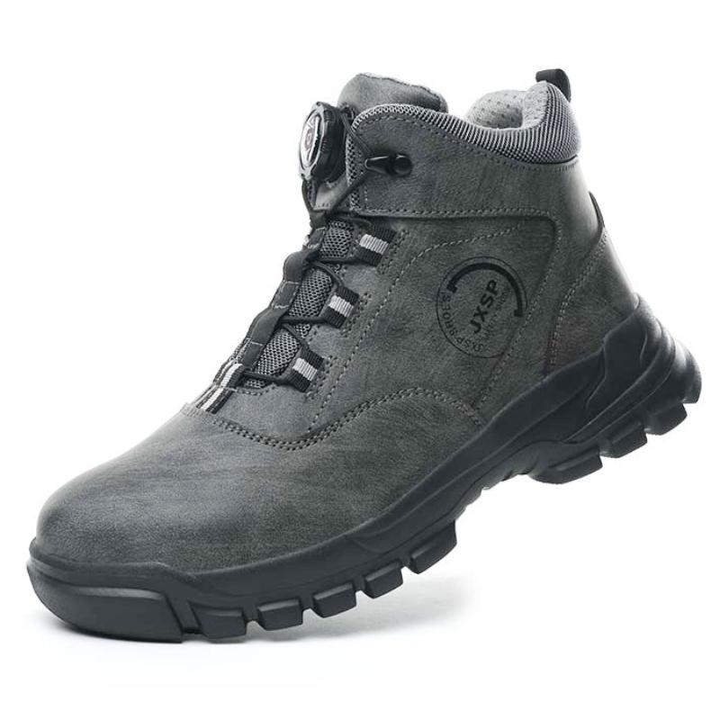 Вращающаяся кнопка защитная обувь противоударный стальной подносок рабочие ботинки промышленные строительные устойчивые к проколам осенне-зимняя рабочая обувь
