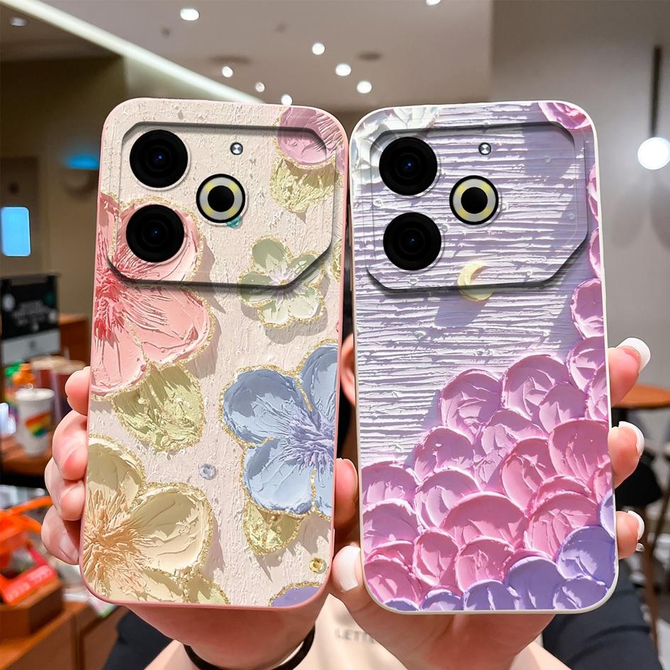 Чехол для телефона Tecno Camon 30 Pro Spark 20 Pop 8 Hot 40i Pova 6 Neo, задние чехлы с красивыми цветами и растениями, мягкий силиконовый бампер с защитой от падения, корпус корпуса