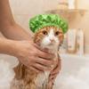 Водонепроницаемый колпак для купания кошек, многоразовый эластичный головной убор, защита ушей для купания питомцев, удобная защита ушей, шапочка для купания собак