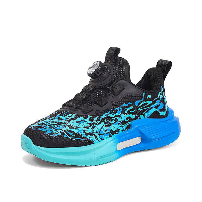 Boys Sneakers Student Boys Sneakers Leather Surface Autumn and Winter Boys Waterproof Breathable Running Shoes Medium and Older Children's Running