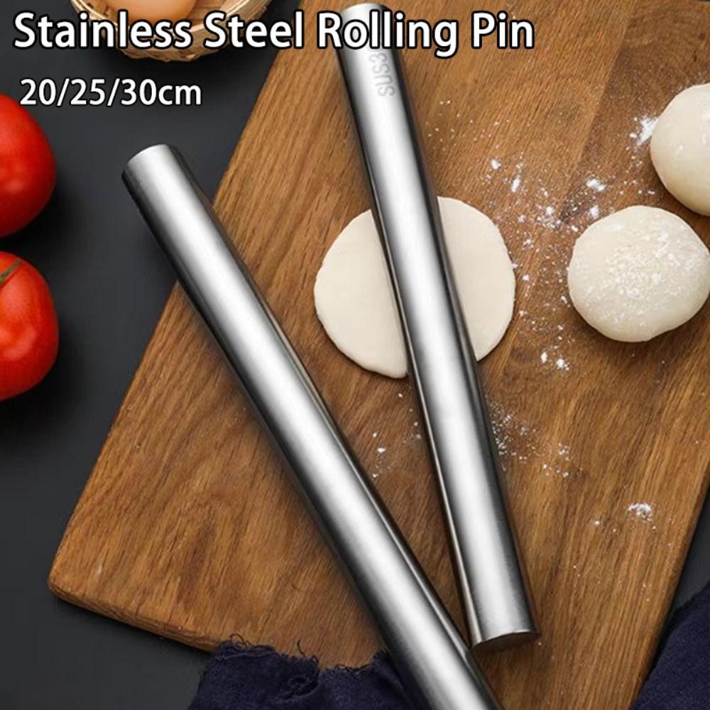 Ролик для теста из нержавеющей стали Кухонная утварь для пельменей Приготовление хлеба Печенье Пицца Выпечка