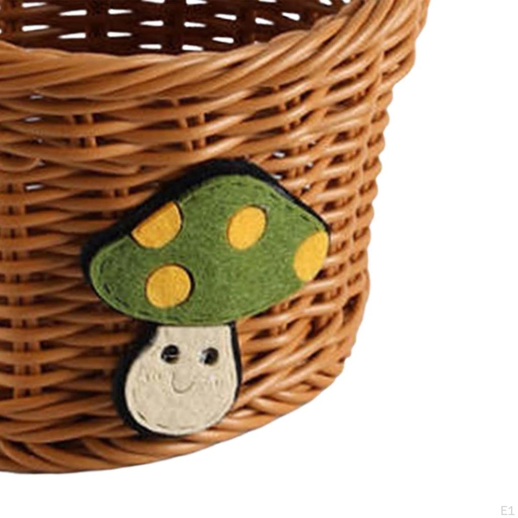 Декоративная плетеная настенная корзина для хранения с ручкой, держателем, подвесными фруктами и овощами