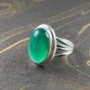Green Onyx Ring, Statement Ring, Birthstone Ring, Bezel Ring, Partywear Ring, Bohemian Ring, Silver Jewelry, Gift For Her
