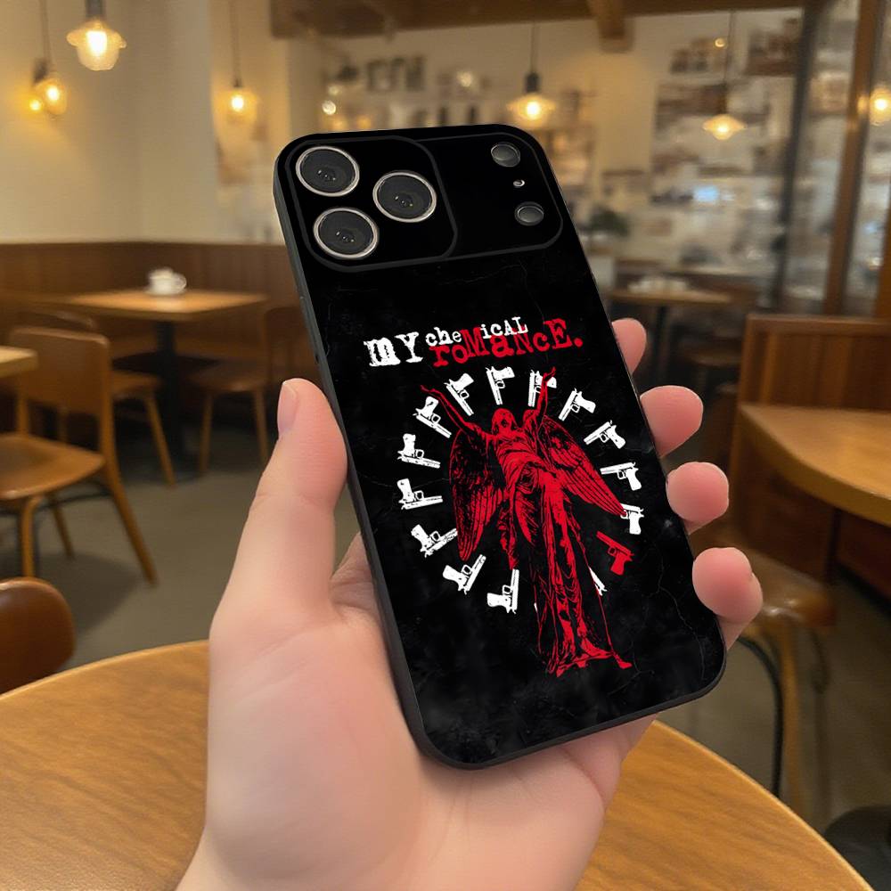 My C-Chemical R-Romance Phone Case For iPhone 17,16,15,14,13,12,11,Pro,Max,Plus Black Shockproof Soft Cover