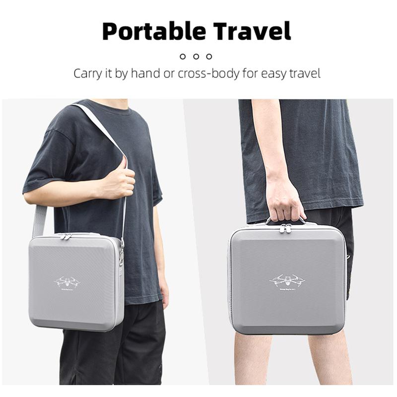 Handheld Carrying Box PU Protective Bag for DJI Air 3/Air 3S Accessories Waterproof Storage Bag with Shoulder Strap