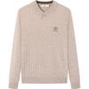 Qipai Men's Cashmere Blend Stand-Collar Pullover Sweater